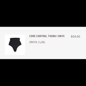 Skims XL core control thong black